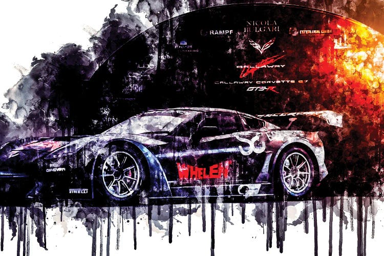 2017 Callaway Corvette C7 GT3 R Vehicle LI by Sissy Angelastro wall art