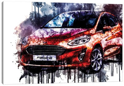 2017 Ford Fiesta Titanium Vehicle LXXVII Canvas Art Print - Sissy Angelastro