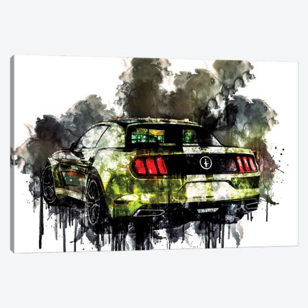 2017 Ford Mustang NotchBack Design Vehicle LXXX Canvas Print #SSY579} by Sissy Angelastro Canvas Art Print