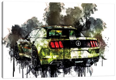 2017 Ford Mustang NotchBack Design Vehicle LXXX Canvas Art Print - Ford