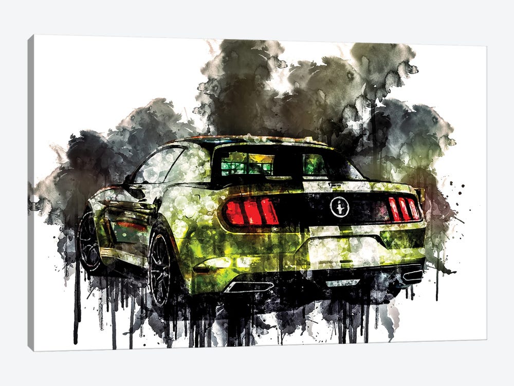 2017 Ford Mustang NotchBack Design Vehicle LXXX by Sissy Angelastro 1-piece Canvas Art