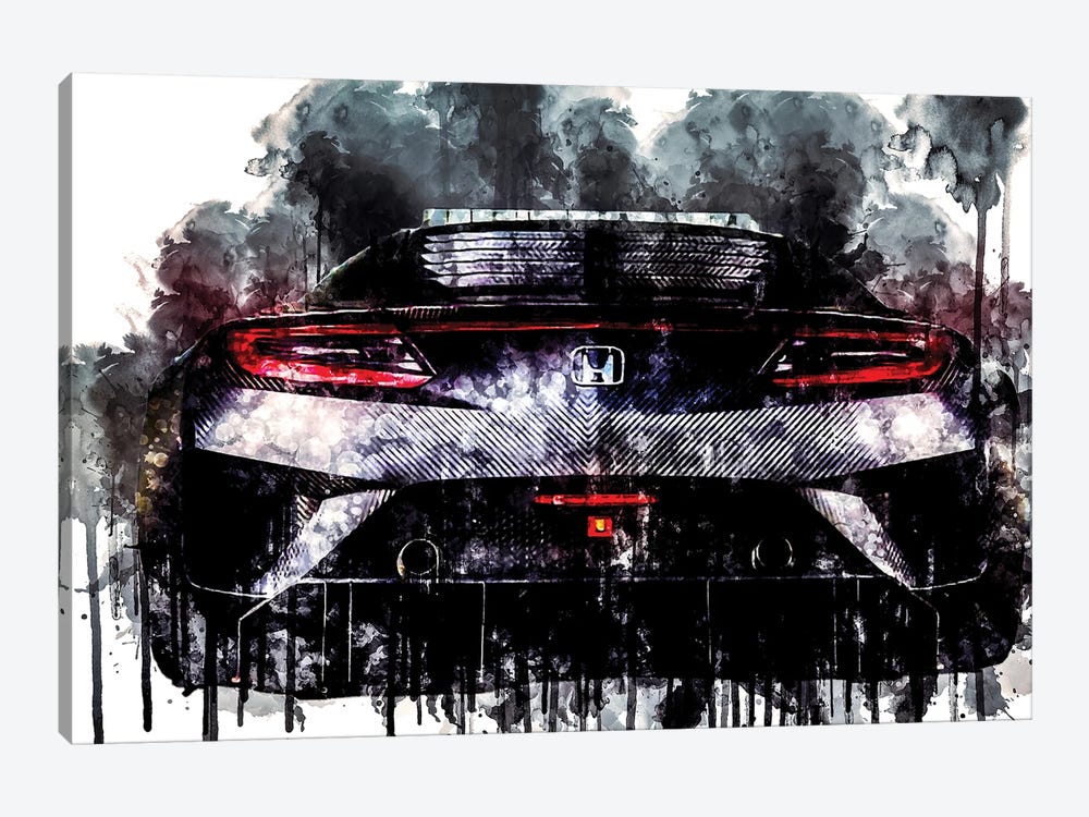 2017 Honda NSX GT3 Vehicle XCVI by Sissy Angelastro 1-piece Canvas Art