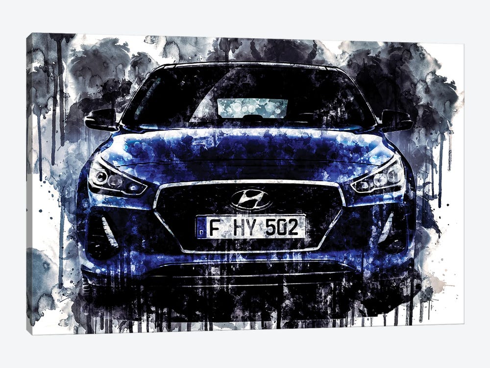 2017 Hyundai New Generation i30 Vehicle Art Print | Sissy Angelastro