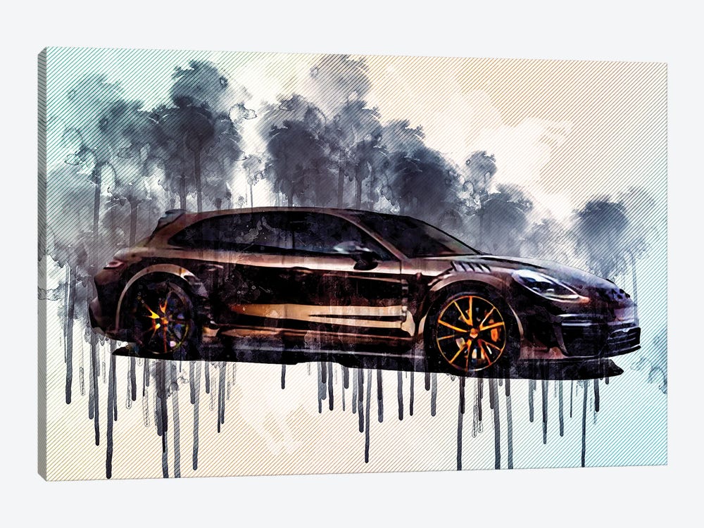2018 Porsche Panamera Sport Turismo by Sissy Angelastro 1-piece Canvas Art