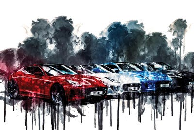 2017 Jaguar F Type British Design Vehicle CVII by Sissy Angelastro canvas print