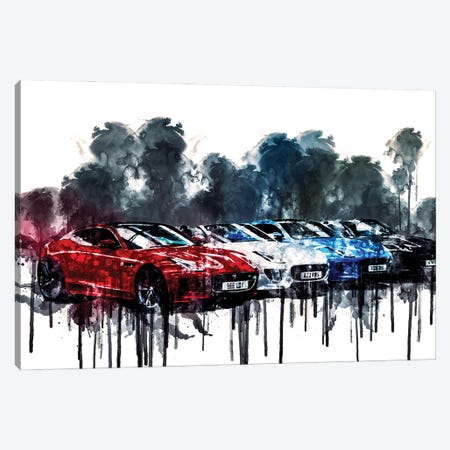 2017 Jaguar F Type British Design Vehicle CVII Canvas Print #SSY606} by Sissy Angelastro Canvas Wall Art