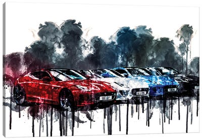 2017 Jaguar F Type British Design Vehicle CVII Canvas Art Print - Sissy Angelastro