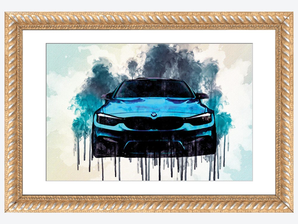 Bmw M3 2018 F80 Front View Tuning - Canvas Artwork
