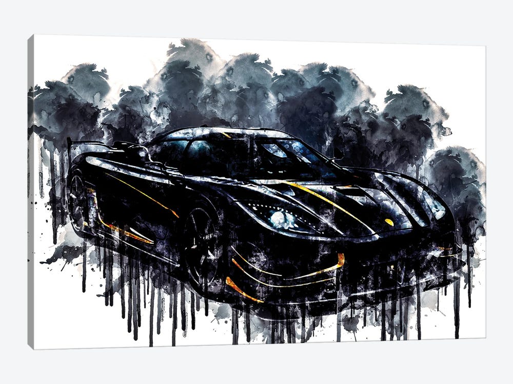 2017 Koenigsegg Agera RS Gryphon Vehicle CXIV by Sissy Angelastro 1-piece Canvas Artwork