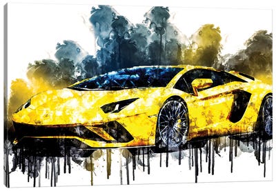 2017 Lamborghini Aventador S Vehicle CXVI Canvas Art Print - Art Gifts for Kids & Teens