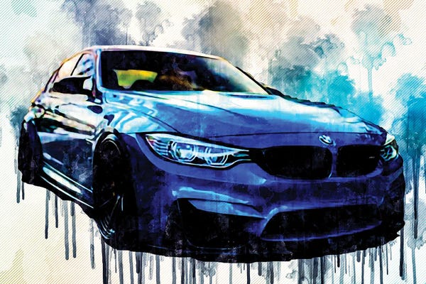 BMW: Bmw M3 2018 Front View Luxury Tuning New Blue M3 F80 Tuning by Sissy Angelastro