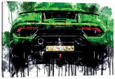 2017 Lamborghini Huracan Vehicle CXXVIII Canvas Art Print - Lamborghini