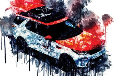 2017 Land Rover Discovery Hero Vehicle CXXX by Sissy Angelastro framed canvas print