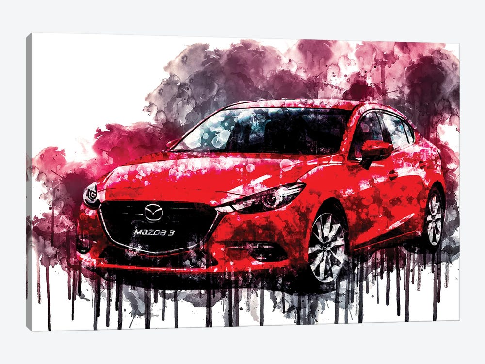 2017 Mazda Vehicle CLVII by Sissy Angelastro 1-piece Canvas Wall Art
