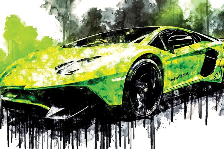 2017 Mcchip DKR Lamborghini Aventador Vehicle CLXII by Sissy Angelastro wall art