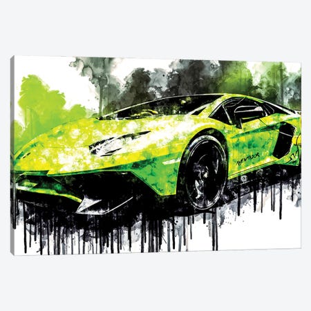 2017 Mcchip DKR Lamborghini Aventador Vehicle CLXII Canvas Print #SSY660} by Sissy Angelastro Art Print