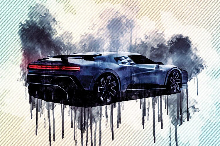 Bugatti Centodieci Exterior Rear View Hypercar by Sissy Angelastro wall art