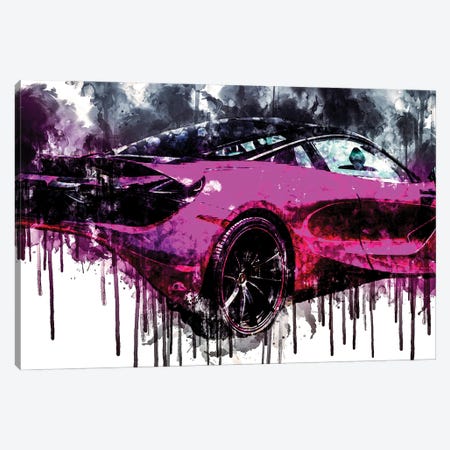 2017 McLaren MSO 720S Coupe Fux Fuchsia Vehicle CLXXIV Canvas Print #SSY672} by Sissy Angelastro Canvas Artwork