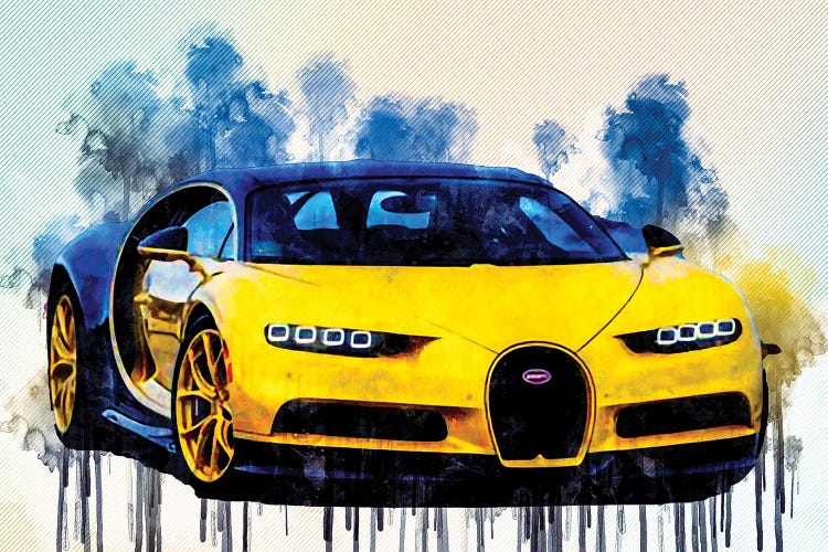 Bugatti Chiron 2017 Yellow Chiron Hypercar