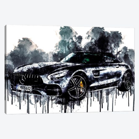 2017 Mercedes AMG GT C Roadster Vehicle CLXXXIV Canvas Print #SSY682} by Sissy Angelastro Art Print