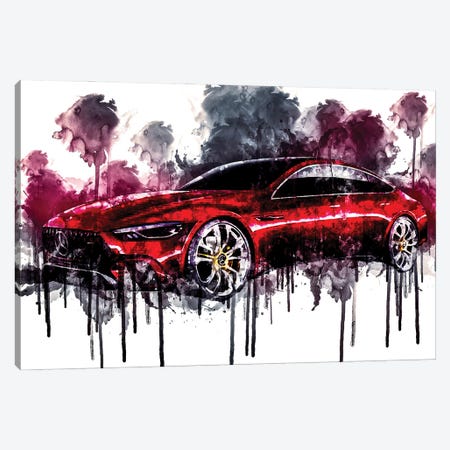 2017 Mercedes AMG GT Concept Vehicle CLXXXV Canvas Print #SSY683} by Sissy Angelastro Art Print