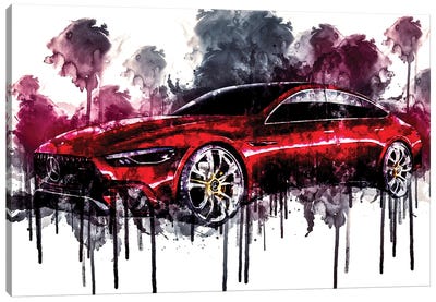 2017 Mercedes AMG GT Concept Vehicle CLXXXV Canvas Art Print - Sissy Angelastro