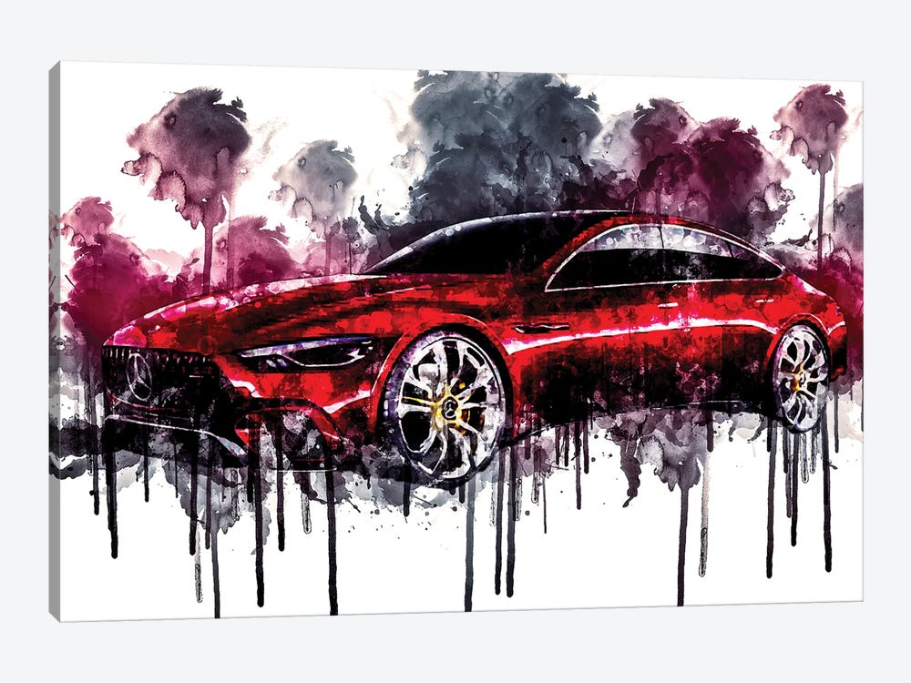 2017 Mercedes AMG GT Concept Vehicle CLXXXV by Sissy Angelastro 1-piece Art Print