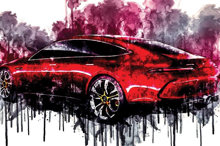 2017 Rear Profile Mercedes AMG GT Concept Vehicle CLXXXVII by Sissy Angelastro wall art