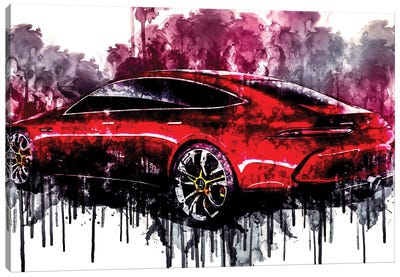 2017 Mercedes AMG GT Concept Vehicle CLXXXVII Canvas Art Print - Mercedes-Benz