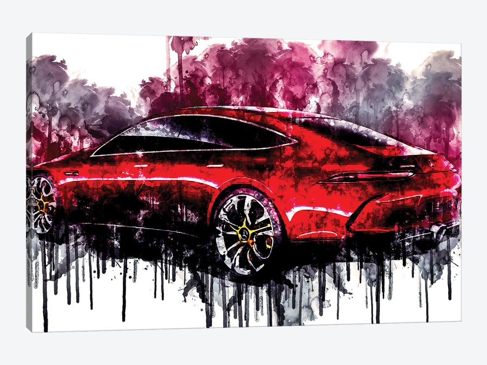 2017 Mercedes AMG GT Concept Vehicle CLXXXVII by Sissy Angelastro 1-piece Canvas Art Print