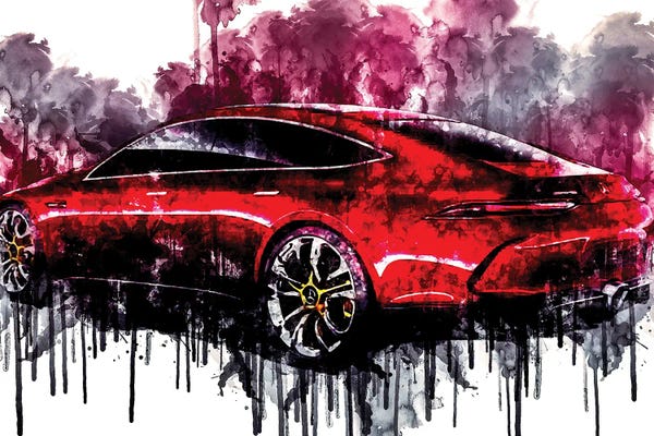 Mercedes-Benz: 2017 Rear Profile Mercedes AMG GT Concept Vehicle CLXXXVII by Sissy Angelastro