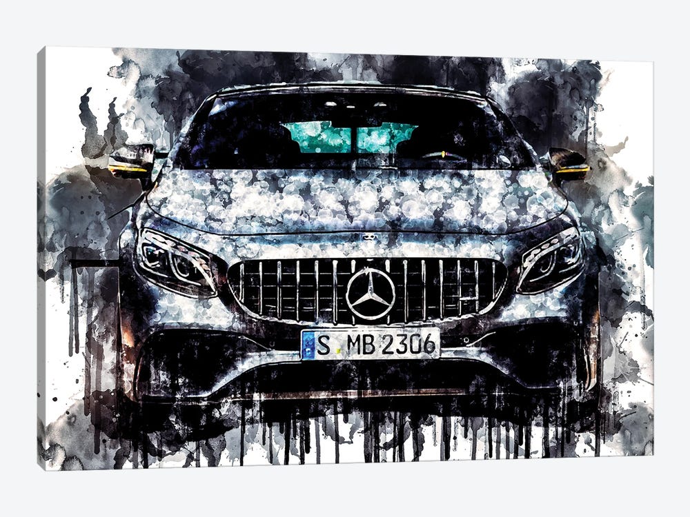 2017 Mercedes AMG S 63 4Matic Coupe Yellow Night Vehicle CXCVI by Sissy Angelastro 1-piece Canvas Print