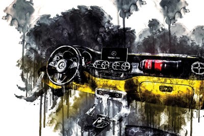 2017 Interior Mercedes Benz Concept X Class Pickup Vehicle CCVI by Sissy Angelastro framed canvas print