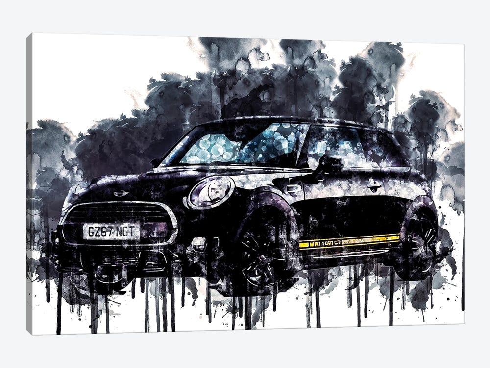2017 Mini Cooper 1499 GT Vehicle CCXXI by Sissy Angelastro 1-piece Canvas Print