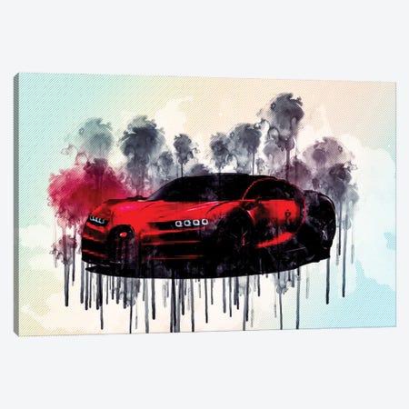 Bugatti Chiron Sport 2019 Hypercar Tuning Canvas Print #SSY73} by Sissy Angelastro Canvas Art