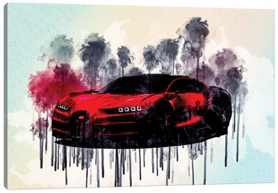 Bugatti Chiron Sport 2019 Hypercar Tuning Canvas Art Print