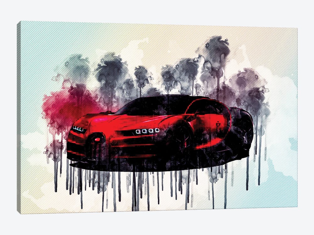 Bugatti Chiron Sport 2019 Hypercar Tuning by Sissy Angelastro 1-piece Canvas Print