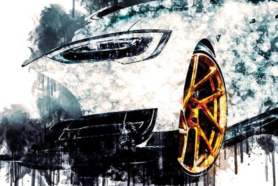 2017 Novitec Tesla Model S Vehicle CCXLIV by Sissy Angelastro metal wall art