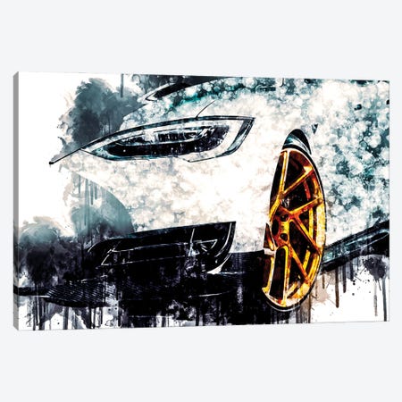 2017 Novitec Tesla Model S Vehicle CCXLIV Canvas Print #SSY742} by Sissy Angelastro Canvas Art