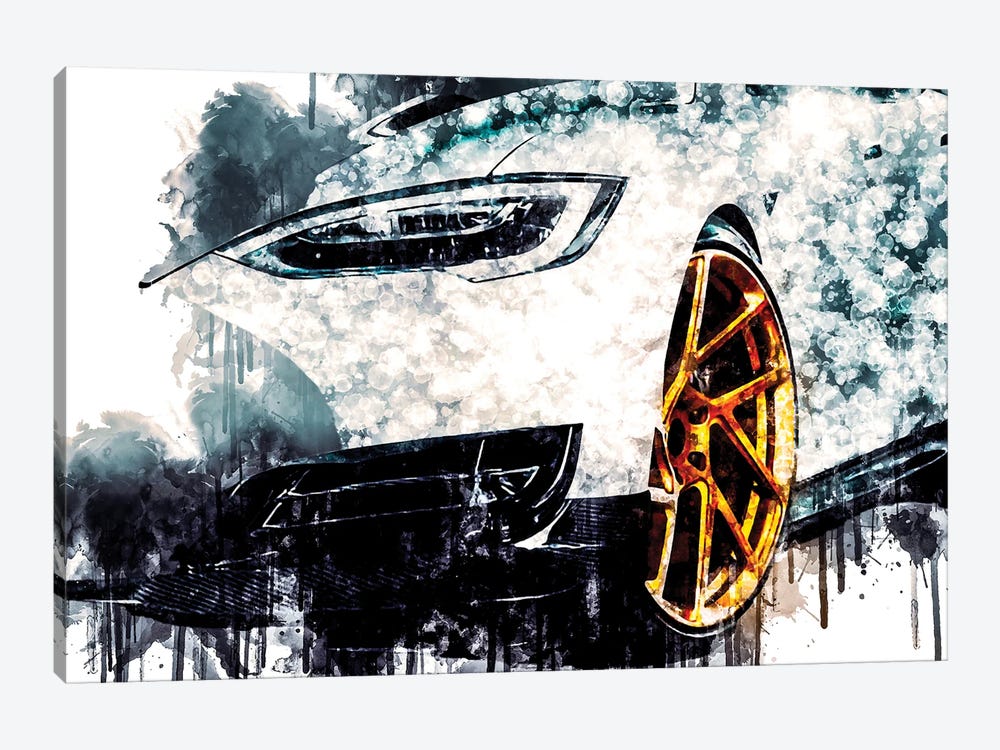 2017 Novitec Tesla Model S Vehicle CCXLIV by Sissy Angelastro 1-piece Canvas Print