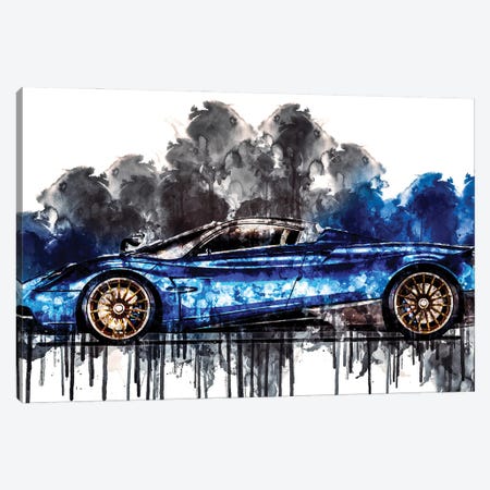 2017 Pagani Huayra Roadster Vehicle CCL Canvas Print #SSY748} by Sissy Angelastro Canvas Artwork