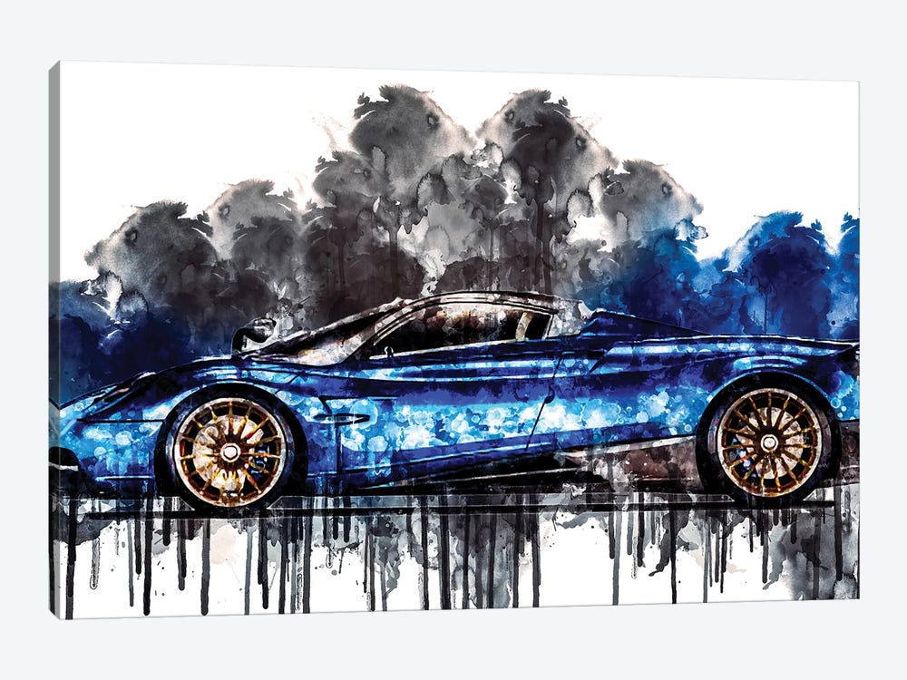 2017 Pagani Huayra Roadster Vehicle CCL by Sissy Angelastro 1-piece Canvas Art Print