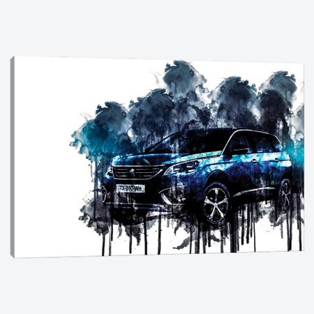 2017 Peugeot 5008 Vehicle CCLI Canvas Print #SSY749} by Sissy Angelastro Canvas Wall Art