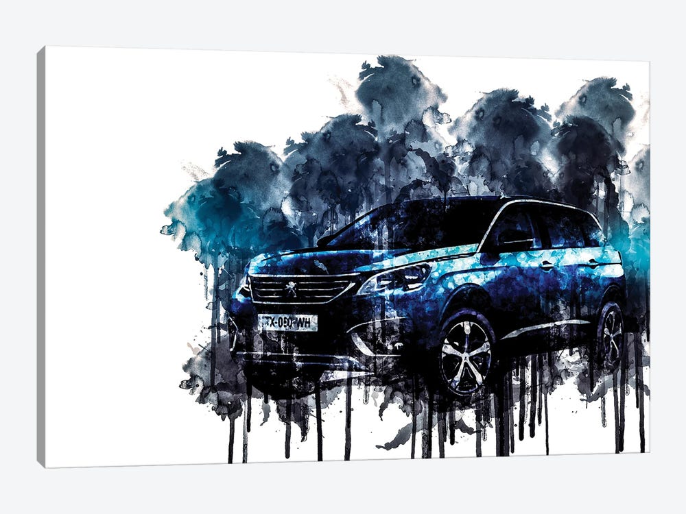 2017 Peugeot 5008 Vehicle CCLI by Sissy Angelastro 1-piece Canvas Artwork