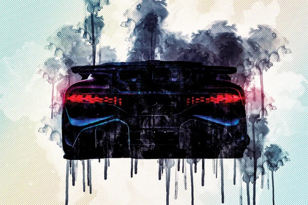 Bugatti: Bugatti Divo Rear View Exterior Luxury Hypercar Supercars Hypercars by Sissy Angelastro