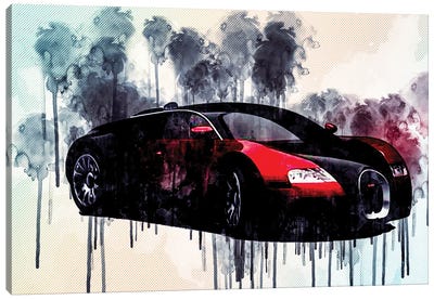 Bugatti Veyron Model Hypercar Sports Car Canvas Art Print