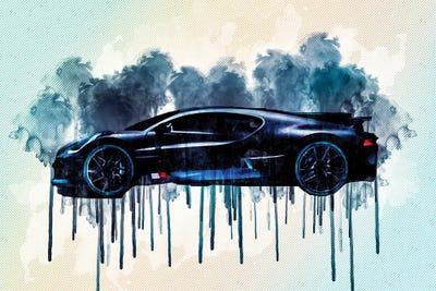 2019 Bugatti Divo Luxury Hypercar by Sissy Angelastro framed canvas print