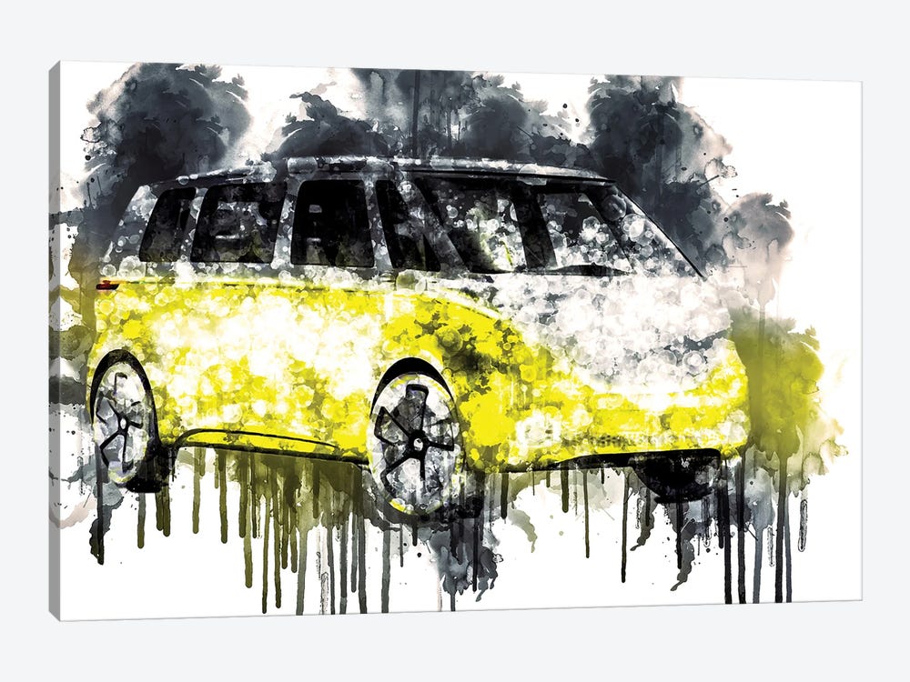 2017 Volkswagen ID Buzz Concept Vehicle CCCXIV by Sissy Angelastro 1-piece Canvas Artwork