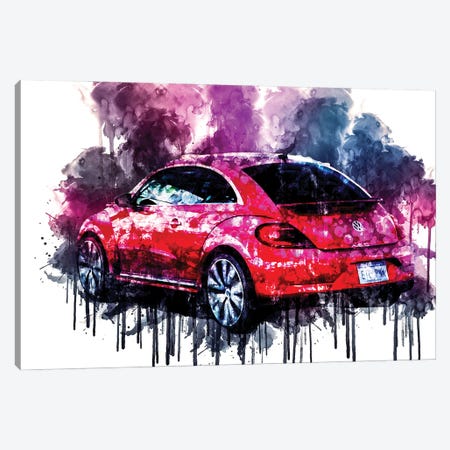 2017 Volkswagen Pink Beetle Limited Vehicle CCCXVIII Canvas Print #SSY816} by Sissy Angelastro Canvas Print