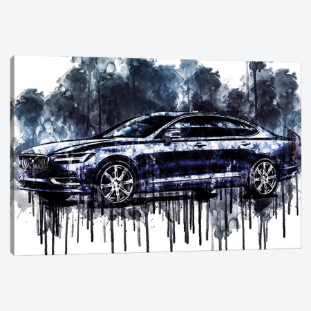 2017 Volvo S90 Vehicle CCCXXV Canvas Print #SSY823} by Sissy Angelastro Canvas Art Print